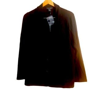 Tahari My Perfect Shape Women’s Size 1X Rayon Blend Black Notched Collar Blazer